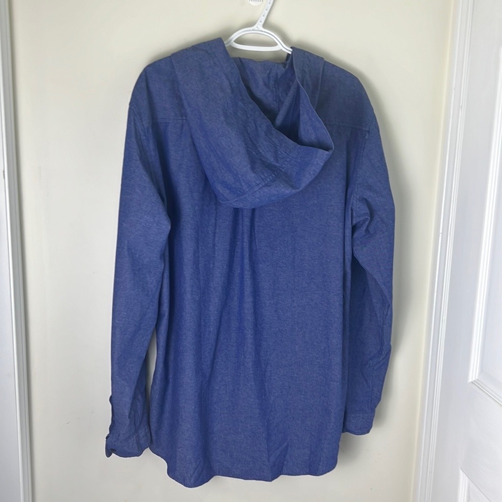 Frank + Oak Button Down Hoodie Shirt Size XXL